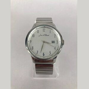 Jos A. Bank Vintage Steel Dress Watch w/Stretch Band 40mm Quartz Movement Date